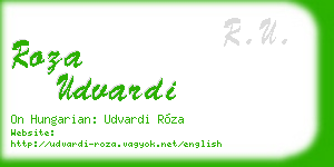 roza udvardi business card