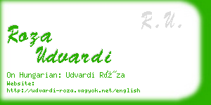 roza udvardi business card